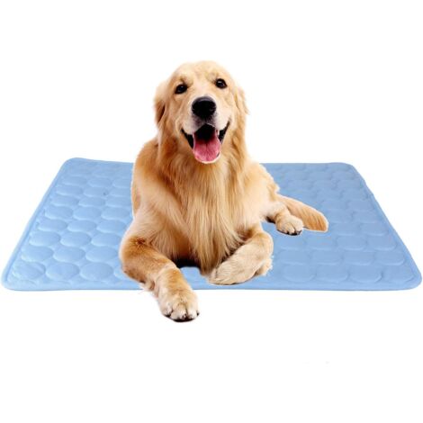 Tapis de refroidissement pour chien, tapis de refroidissement pour chat, coussin de refroidissement pour chats et chiens CoolCore, non toxique, bleu, m (1/5)