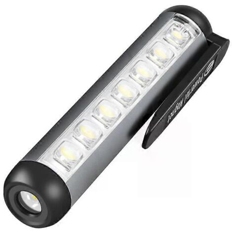 Lampe de poche puissante avec batterie intégrée, lanterne de camping, lampe torche LED rechargeable avec chargement USB et fonction de batterie externe. (1/5)