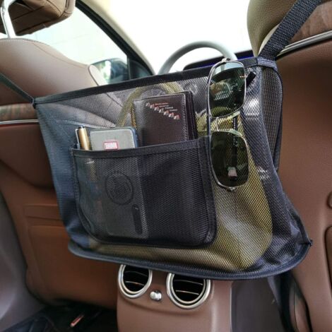 Sac à main en maille filet pour siège arrière de voiture - Grande capacité - Pour ranger votre sac à main, votre téléphone, vos documents - Barrière de siège arrière, (1/5)