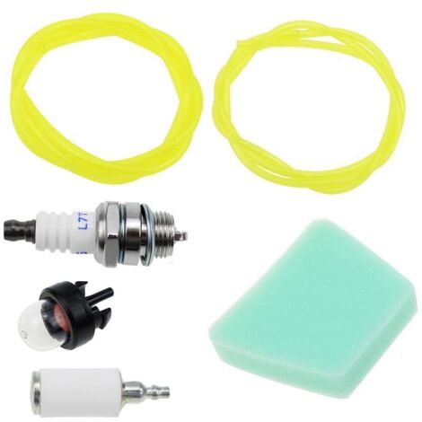 Kit de Filtre à Essence Universel Tuyau à Essence Filtre à air avec apprêt Tuyau de Carburant (2,5 x 5 mm 2 x 3,5 mm) pour débroussailleuse Tondeuse Tondeuse débroussailleuse Tondeuse à Herbe -, (1/5)