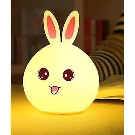 Led Enfants Veilleuse / Lampe de Chevet, Portable Usb Silicone Veilleuse, Pour Dormir, Veilleuse Avec Interrupteur Tactile, Convient aux Chambres de Bébé, (1/2)