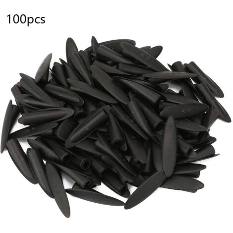 100pcs bouchons en bois, bouchons de 9,5 mm pour accessoires de l'outil de travail du bois de gabarit de trou de poche, prise de gabarit de trou de poche(noir), (1/4)