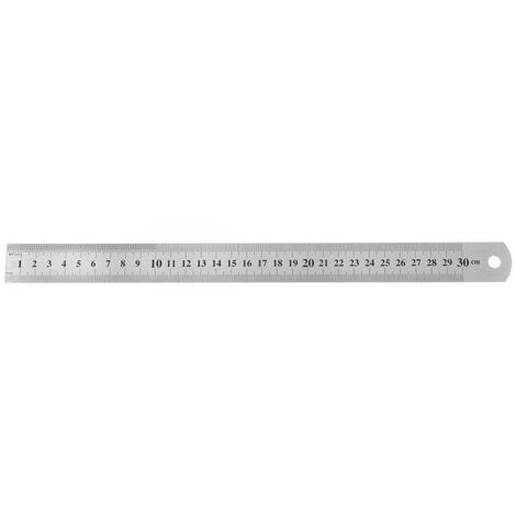 Règle et réglet Règle en Acier Inoxydable 30cm Règle Metallique Taille Double Face Regle Menuisier Antirouille Durable pour Etudiants Ingénieurs Architectes Enseignants Designers Bureau (1/5)