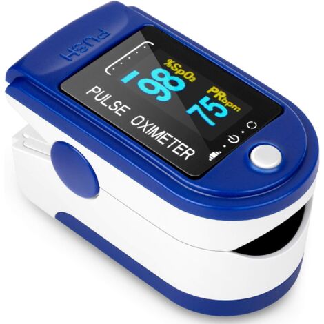 Oxymètre de Doigt Professionnel,Oxymètre de Pouls Numérique Portable avec Affichage à LED pour Adultes et Enfants avec Lanière,