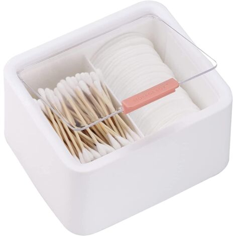 2 distributeurs indépendants de cotons-tiges, réservoir de stockage (blanc), (1/2)
