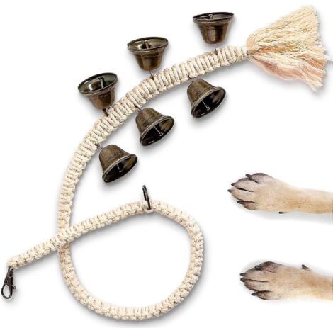 Sonnette suspendue - Sonnette décorative pour chiens, à fixer sur les portes, accessoires pour animaux de compagnie, clochettes d'entraînement pour chiens, articles essentiels pour chiens. (1/5)