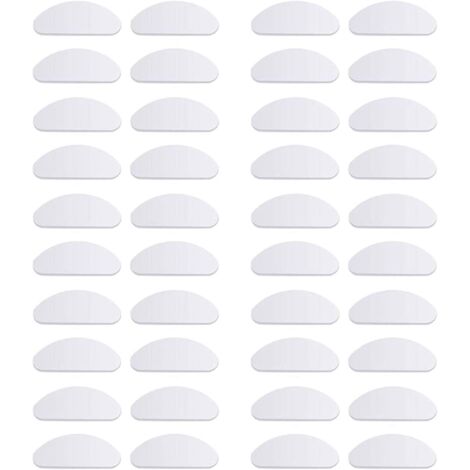 20 paires de plaquettes de nez pour lunettes plaquettes de nez souples en silicone antidérapantes plaquettes de nez auto-adhésives lunettes (transparent, 1,5 mm),