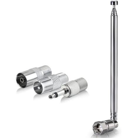 Antenne radio FM d'intérieur télescopique portable HiFi 75 Ohm pour système de musique récepteur stéréo Bluetooth (1/5)