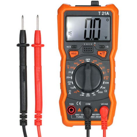 Multimètre Numérique 2000 Compte avec NCV, Testeur Electrique Professionnel, Multimètre Digital, Voltmètre de Poche, Mesure la Tension AC/DC, le Courant DC, la Résistance, la Continuité, la Diode (1/4)