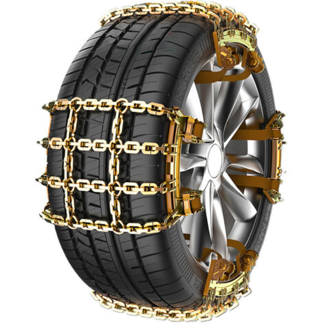 Chaînes de Neige Charges Antidérapantes Anti Slip Tire Chaines, Chaînes de Neige de Pneus pour Camions de VOC SUV avec un Bon Effet Anti-glissement, Boucle de Serrage Automatique. (1/5)