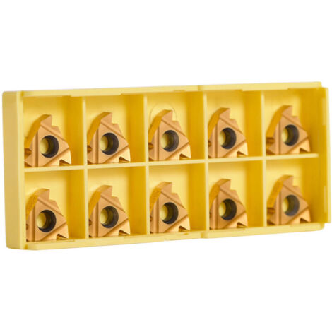 lyrlody Haute Performance, Inserts en Carbure, Lame en Carbure CNC, 10 PCS CNC Inserts, Outil de Rotation de avec Boîte de Rangement, 16x16 Mm, 3/8''16er AG60 Traitement de Bord et Bits de (1/5)