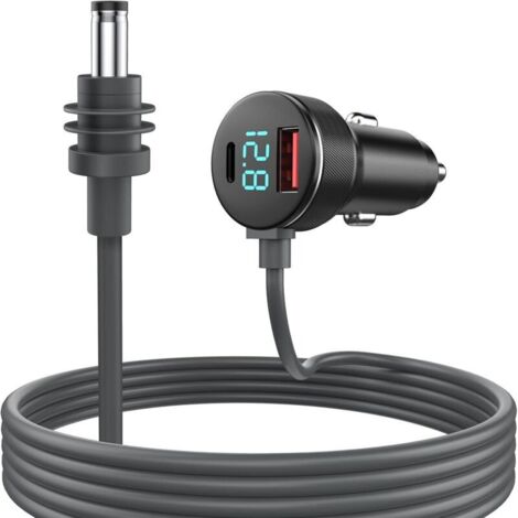 Starlink Mini Câble - Accessoires Starlink Mini Chargeur de Voiture 3 en 1, Adaptateur Allume-Cigare 12V-48V avec Affichage Numérique, Ports USB /type C Charge Rapide pour Voitures (3M) (1/5)