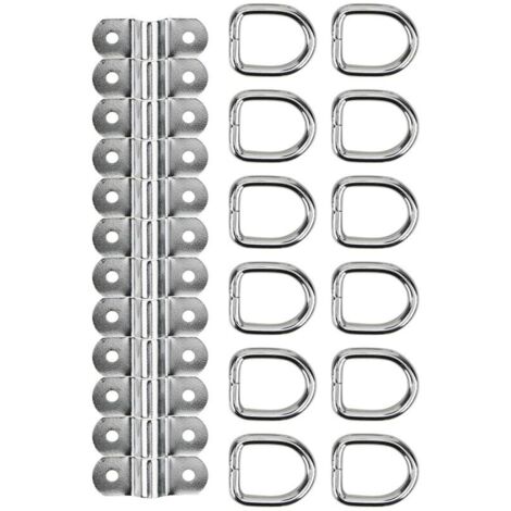 Caiqinlen Crochets de remorquage de Voiture, Accessoires de remorque d'arrimage empêchent l'anneau d'ancrage de Chargement de Corrosion, Cordes Extensibles pour Sangles de Moto (1/5)