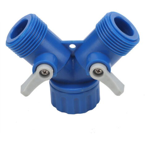 Rosvola Raccords de connecteur de distributeur en forme de y pour tuyau d'eau de jardin en ABS G3/4 "(1 pièce). (1/5)