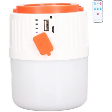 Lampe de Camping Solaire à Commande Vocale 5 Modes D'induction Automatique Charge USB Lumière de Tente étanche pour la Randonnée en Plein Air Tente de Pêche Jardin Emplacement Marché de Nuit Ampoule L (1/5)