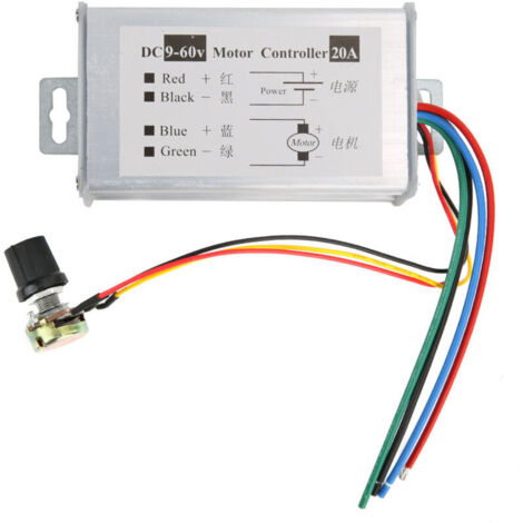 Potentiomètre du Contrôleur de Moteur PWM Speed variable pour le Moteur CC 20A 9-60V Projet Domestique (1/5)
