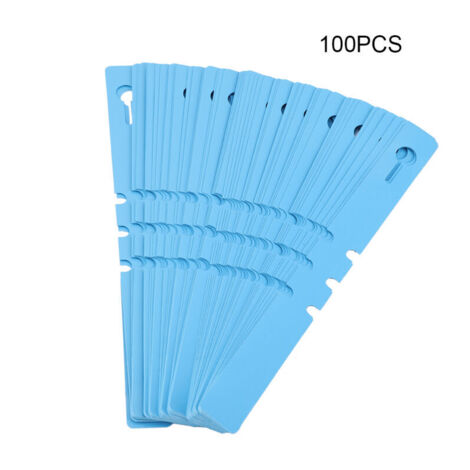 100pcs plastique pépinière jardin décor piquet étiquettes plantes étiquettes pelouse ornement bleu (1/5)