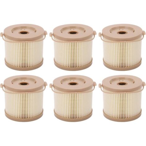 Lot de 6 filtres à carburant séparateur d'eau – Compatible RACOR 2010PM-OR 500FG – Filtration efficace des impuretés et de l'eau