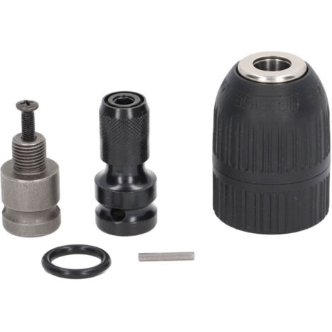 Mandrin de Perceuse à Serrage Automatique, clé de Forage Chuc 1/2 Pouces, Filetage 20UNF ABS en Acier à Haute Teneur en Carbone avec Adaptateur pour clé à Chocs (1/5)
