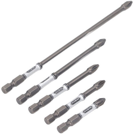 Garosa 5Pcs S2 Acier Tournevis Bit Set Anti Slip Magnétique Tournevis Bits Non-Slip- Driver Bits avec Longueur Prolongée pour Impact Driver Perceuse Électrique Outils Électriques (1/5)