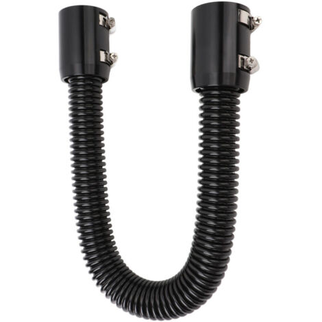 Xiuganpo Kit de Tuyau de Liquide de Refroidissement de Radiateur en Acier Inoxydable, Flexible et coudé, Améliore le Débit du Liquide de Refroidissement, pour le du Moteur (BLACK). (1/5)