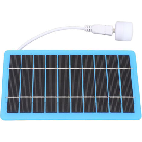 Rosvola Petit panneau solaire 5V 5W, chargeur Portable USB avec lumière blanche pour Camping en plein air randonnée pêche (1/5)