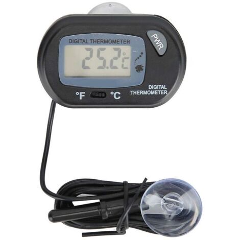 Thermomètre électronique,  LCD Numérique Aquarium Thermomètre Aquarium Sonde Figure Électronique Fish Tank Eau Terrarium Température Avec Ventouse Thermometre Aquarium eau de Mer (1/5)