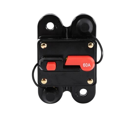 Porte-fusible de réinitialisation de disjoncteur, 50Amp -100Amp Disjoncteur de réinitialisation Porte-fusible Voiture Bateau Porte-fusible étanche 12-24 V Neuf(60A) (1/5)