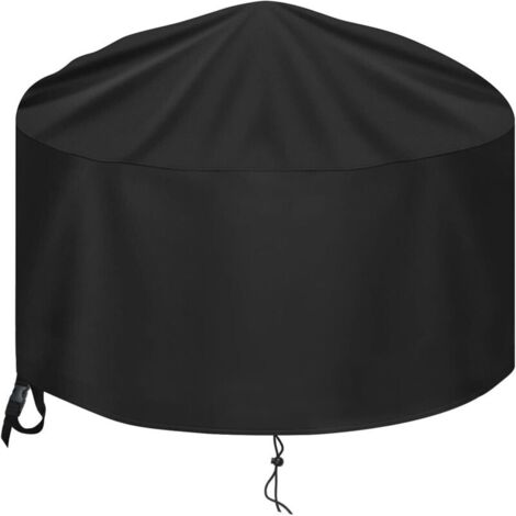 Housse de protection ronde pour foyer extérieur Ø 80 x 50 cm, imperméable, résistante aux UV, résistante aux déchirures, tissu Oxford 600D, housse de protection pour foyer extérieur (1/5)