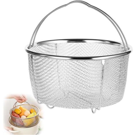 Panier à Vapeur en Maille, Panier Vapeur, Panier à Autocuiseur, Panier à Vapeur de Légumes, Panier à Vapeur pour Marmite Instantanée, Cuit Vapeur Inox, pour Cuire à la Vapeur des Légumes (20Cm)