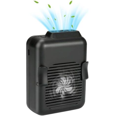 Mini Clip de Taille Personnel sur Ventilateur Portable Collier Mains Libres Ventilateur 6000mAh USB Rechargeable Ventilateur pour La Randonnée en Plein Air Camping Camping Refroidissement (1/5)