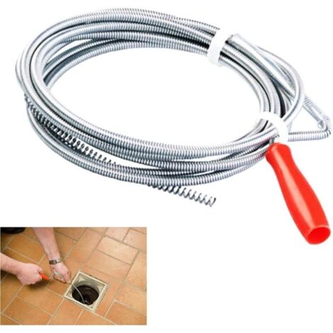 Spirale de débouchage de canalisations - Spirale de débouchage écologique - Solution flexible pour les bouchons - Spirale de débouchage 3,2 m x 5 mm (1/5)