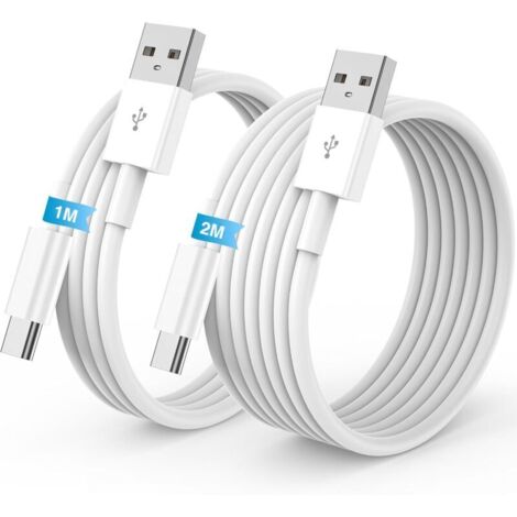 Carplay Câble USB A vers USB C pour iPhone 16 iPhone 15 Pro Max Chargeur cordon 1M+2M,Cable USB Chargeur pour Apple iphone 16 15 Plus Voiture Charge Rapide pour Samsung,iPad Pro,Android (1/5)