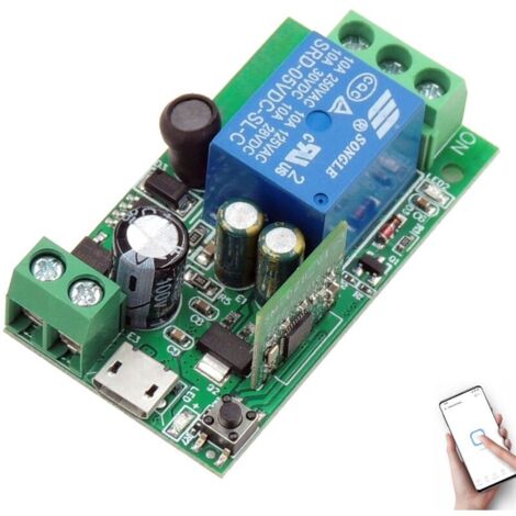 Interrupteur Intelligent WIFI 1 canal, DC 5V 12V 24V 36V Sortie Passive Module Relais, Ewelink APP Contrôle WIFI compatible avec Alexa/Google Home, commutateur Inching/autobloquant (1/5)