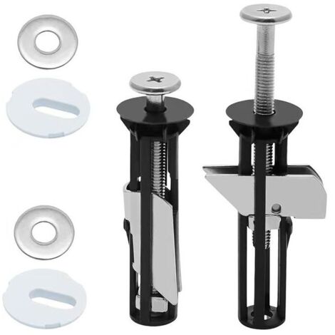 Ensemble de vis de siège de toilette 2 pièces, vis de charnière, vis d'expansion et fixations M5, écrous et boulons en acier inoxydable, accessoires d'entretien du couvercle de toilette, facile à inst (1/4)