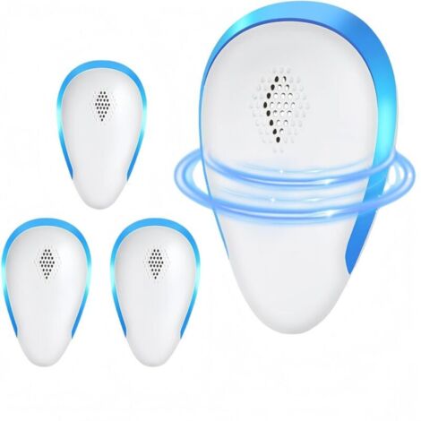 Upgraded Version Ultrasonic Pest Repeller, Powerful Mouse Repeller plug in Pest Control for Rats, Rodent, Mice, Bugs, Mosquito, Spider, Ant Repellent Harmless To Pets And Human (4 Packs) (Blue) (1/5)