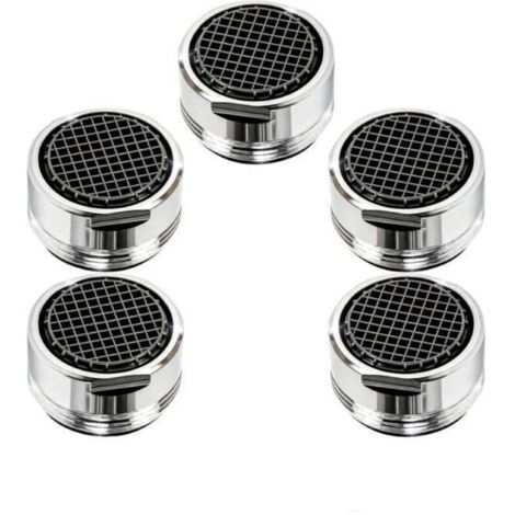 PC Mousseur Robinet M24 en Laiton Chromé - Économiseur d'Eau avec Filtre Anticalcaire - Économisez Jusqu'à 60% d'Eau et d'Énergie - Débit d'Eau 5 L/min (1/5)