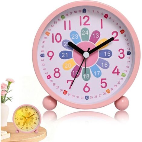 Horloge Enfant,Reveil Enfant Educatif Jour/Nuit-Utilisé pour et Apprendre à Temps-Reveil Educatif avec Lumière,pour Les Chambres D‘Enfants,Rappels D’Apprentissage(Farbe/A) (1/5)
