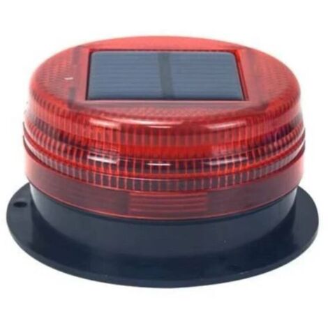 Projecteur solaire magnétique haute performance pour toit, lampe torche pour engins de chantier, feu de stationnement solaire pour une utilisation nocturne, rouge (1/2)