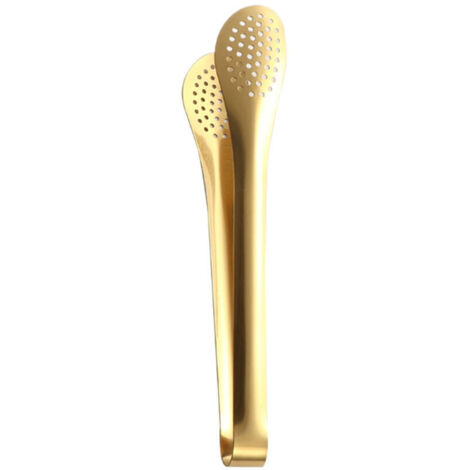 Ensemble de 4 pinces de service en acier inoxydable, mini-pinces pratiques pour servir la crème glacée et autres ustensiles de cuisine et de bar, couleur dorée (1/5)