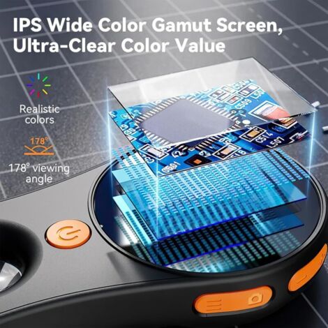 Microscope Numérique Portatif, Loupe Numérique Portable USB 500X avec 8 Lumières LED, Écran Couleur IPS 2 Po, Microscope Marco pour Expérience