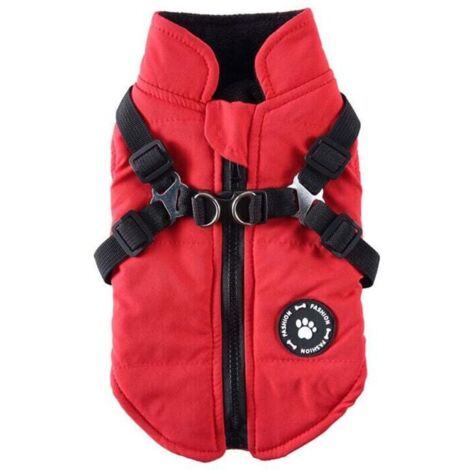 (2XL)Manteau Chien Veste avec Harnais pour Petits et Moyens Chiens imperméable Manteau Chien Veste Chaud rembourré Puffer Chien Chien vêtements Chiot Manteau de Chien (1/5)