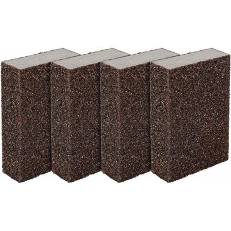 Lot de 4 éponges/Blocs de ponçage pour Surfaces humides et sèches, Grossier (Grade 80 à 100) ponçage (1/5)