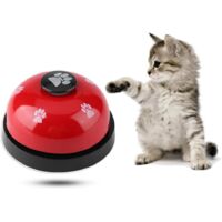 Chien Porte Cloche et Presse Cloche Formation Presse Cloche Fer Robuste Robuste Animal de Compagnie Bureau de Cloche Cloche sonner Cloche pour la Formation de Toilette de Chien (Rouge)