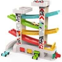 Jouet de garage en bois pour enfants, cadeau éducatif pour garçon de 2 ans