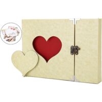 Album photo en forme de coeur, album photo DIY, livre d'or album photo scrapbook, cadeau original mariage anniversaire