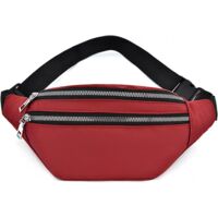 Sac ceinture de sport réglable Sac ceinture de sport en tissu Oxford (rouge)