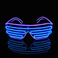 Lunettes lumineuses LED Lunettes de soleil LED Pourpre+bleu