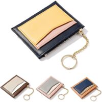 Porte-monnaie multi-fentes en cuir PU pour femme (bleu)