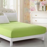 Drap-housse en pour matelas profond de 25 cm – Simple, double, King size et Super King size, Green, 180 x 200 cm